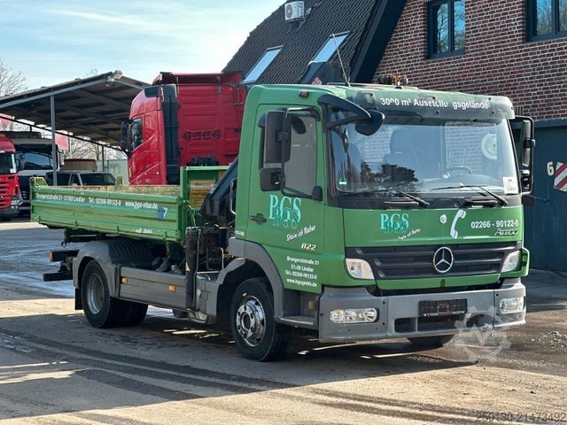 Tresidig tippbil MERCEDES-BENZ Atego 822K 4x2 MEILLER DSK & HIAB XS77 CI LK
