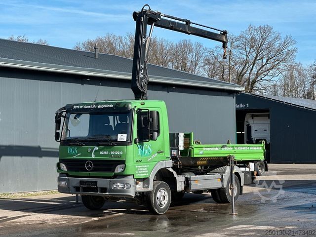 Tresidig tippbil MERCEDES-BENZ Atego 822K 4x2 MEILLER DSK & HIAB XS77 CI LK