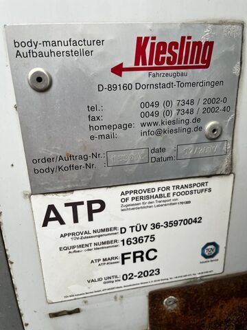 Transport refrigerat/congelat Mercedes-Benz Atego 816 L Tiefkühlkoffer*LBW*Klima*E6C*Bi-Tem...