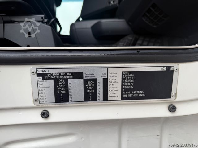 Standard nyergesvontató SCANIA R410 TOPLINE ohne EGR RETARDER STANDKLIMA
