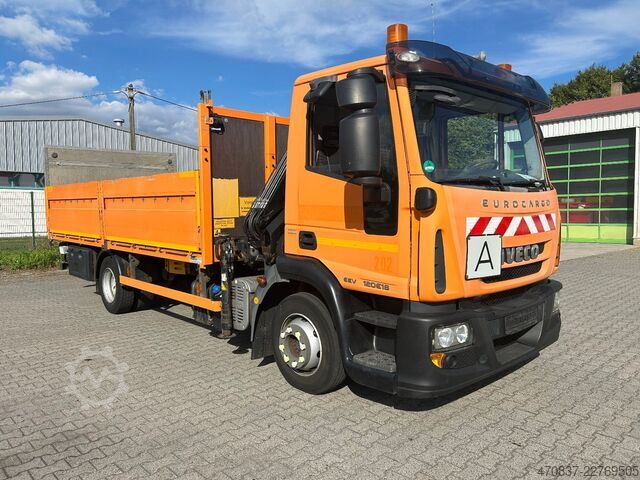 Ladbil med lad IVECO EuroCargo ML 120 E18 / Hiab 066 + Funk / LBW