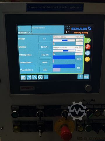 Punzonadora automática - doble soporte Schuler MC4000