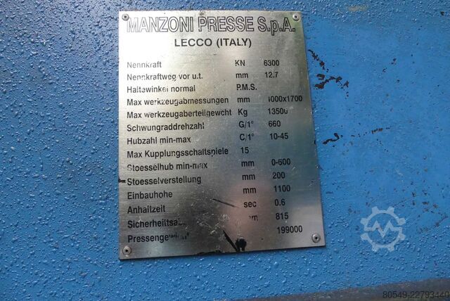 Αυτόματο μηχάνημα διαμόρφωσης (στάνς) - μηχανή μεταφοράς πρέσας Manzoni T6302MR/2/12/TE