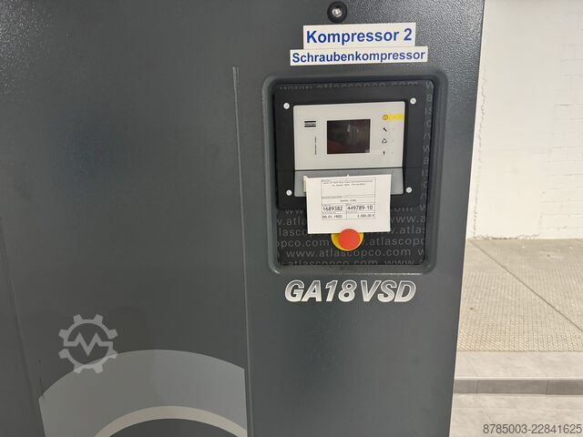Compresor cu șurub, 18,5 kW / 13 bari, VSD Atlas Copco GA18VSD