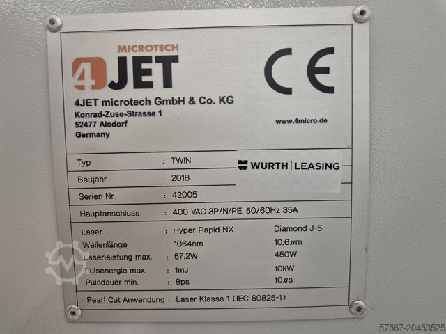 Lasersnijsysteem 4JET MICROTECH TWIN 2