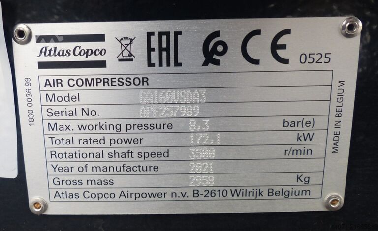 Schraubenkompressor GA160VSD+FF Premium Atlas Copco GA160VSD+FF