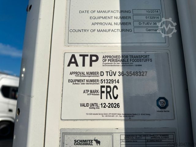Kühlauflieger SCHMITZ CARGOBULL SKO 24L * DOPPELSTOCK * LIFT * NUR 4.740H * ALU*
