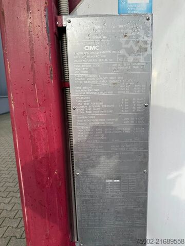 Tankcontainer CIMC tankcontainers 20FT ISO /  25.040L / L4BN / T12 / steam heatin...