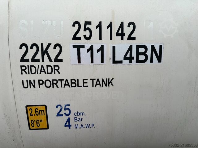 Tankcontainer CIMC tankcontainers 20FT ISO /  25.040L / L4BN / T12 / steam heatin...