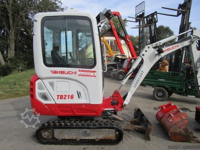 Minigraafmachine Takeuchi TB 216 - POWERTILT + hydraul. Schnellwechsler + 3
