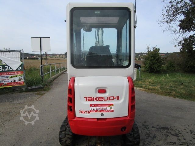 Minigraafmachine Takeuchi TB 216 - POWERTILT + hydraul. Schnellwechsler + 3