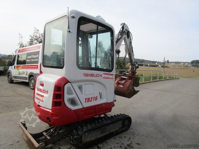 Minigraafmachine Takeuchi TB 216 - POWERTILT + hydraul. Schnellwechsler + 3