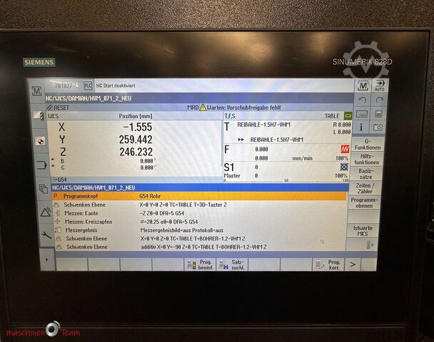 5 eksenli üniversal işleme merkezi QUASER UX 500 C