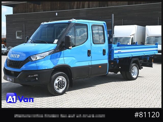 Billenőplatós furgon IVECO Daily 50C16 Kipper Doka, AHK, Meiller, 3,0 Liter