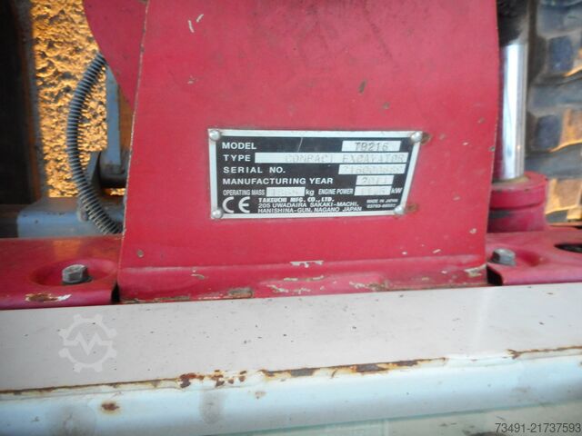 Mini ekskavatör Takeuchi TB 216 ( 1.865 KG )