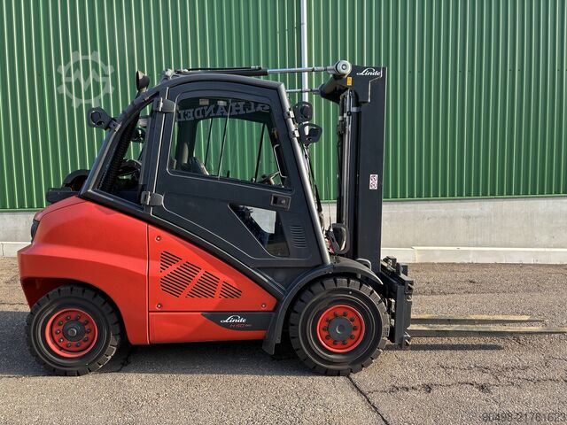 Linde H50T med Kaup gaffelställare Linde H50T