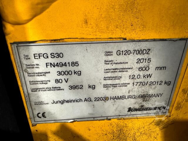 12/2024 serwis + UVV 09/2027 Linde EFG