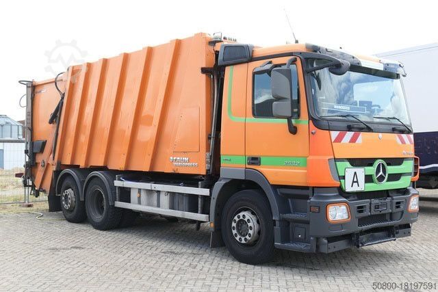 Vuilniswagen MERCEDES-BENZ 2532 L Actros 6x2, Faun, Zöller, 24m³, MP3, AC