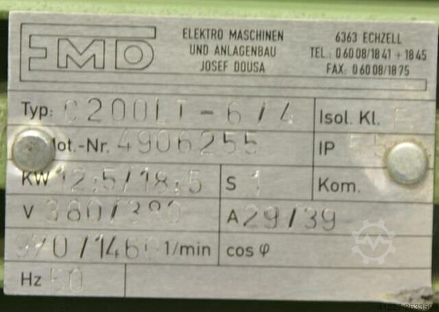 Elektromotor 12,5 / 18,5 kW 970/1460 ot./min EMD C200LT-6/4