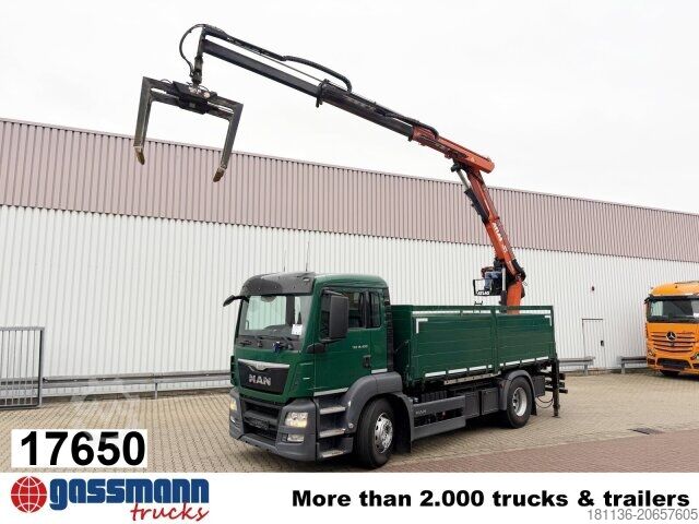 Tipper truck MAN TGS 18.400 4x2 BL, Intarder, Heckkran Terex