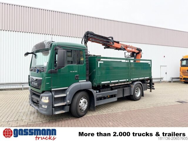 Tipper truck MAN TGS 18.400 4x2 BL, Intarder, Heckkran Terex