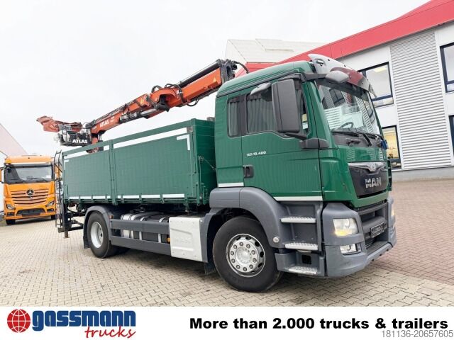 Tipper truck MAN TGS 18.400 4x2 BL, Intarder, Heckkran Terex