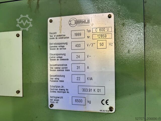 5 axes Hermle is C-600U
