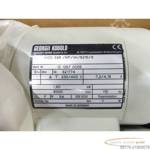 Składnik GMN TSE 60 du X 315 1,8kW 6000rpm m. Georgii Kobold KOD 526/XF/W/S215/X ungebr.