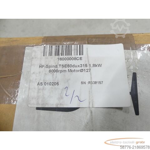 Składnik GMN TSE 60 du X 315 1,8kW 6000rpm m. Georgii Kobold KOD 526/XF/W/S215/X ungebr.