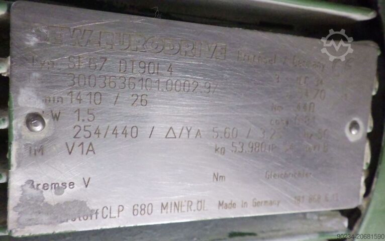 45 kW Dissolver van Drais model RN 3-45 AS VAC voor werken onder vacuüm met mengpan van 2000 L DRAIS RN 3-45 AS VAC