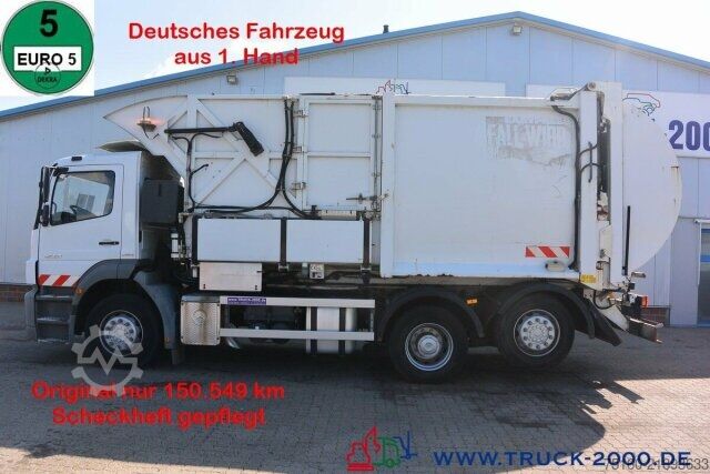 Müllwagen Mercedes-Benz Axor 2529 Faun Überkopf Frontlader 25 m³ 1.Hand