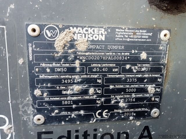 Mini dumper Wacker Neuson DW50