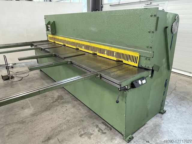 Hydraulische tafelschaar, pendelplaatenschaar, plaatstaalschaar, hydraulische plaatenschaar SAFAN VS 310 / 4