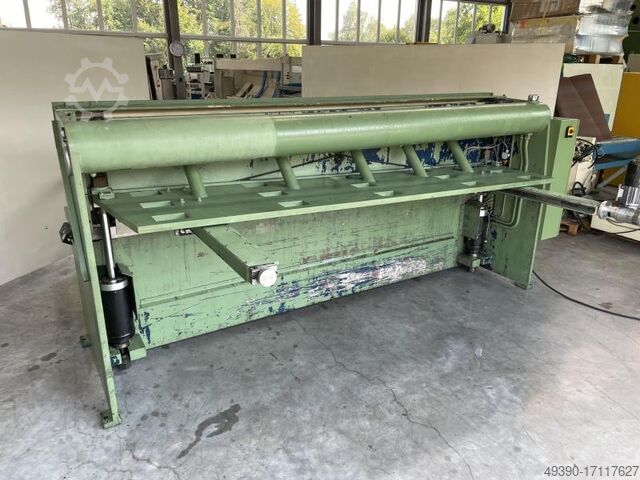 Hydraulische tafelschaar, pendelplaatenschaar, plaatstaalschaar, hydraulische plaatenschaar SAFAN VS 310 / 4