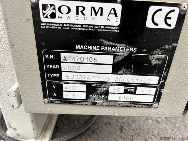 Cadreuse à poutre ORMA EUROPA/PLUS ORMA EUROPA/PLUS