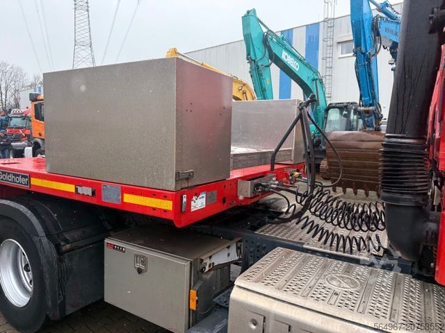 Τυπική μονάδα τράκτορα MERCEDES-BENZ 1845 Actros mit Goldhofer STN L3 Tieflader Rampe