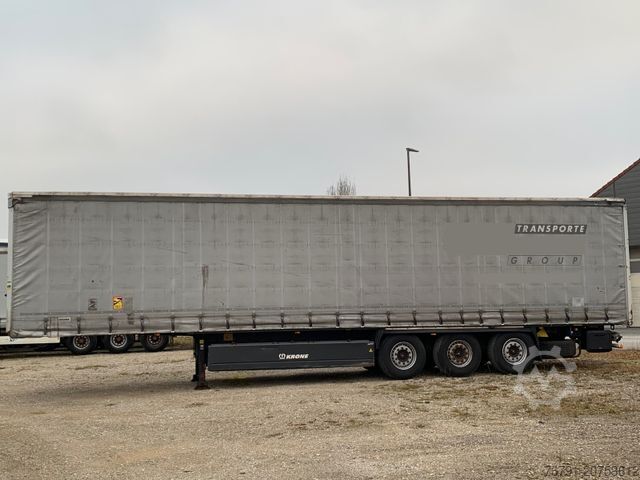 Semirremolque abierto con toldo KRONE Standard_ FerryLashing_Palettenk_ SAF_ Liftachse