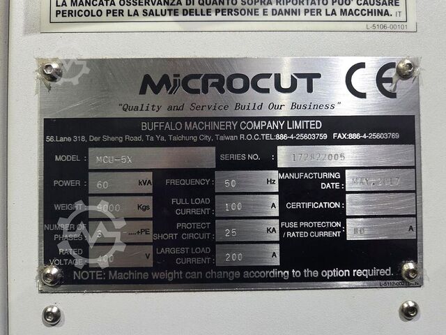 Pionowe centrum obróbcze Microcut MCU-5X