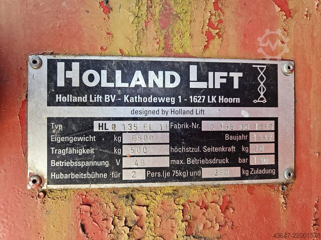 Platformă foarfecă, înălțime de ridicare 15 m Holland Lift HL Q 135 EL 18