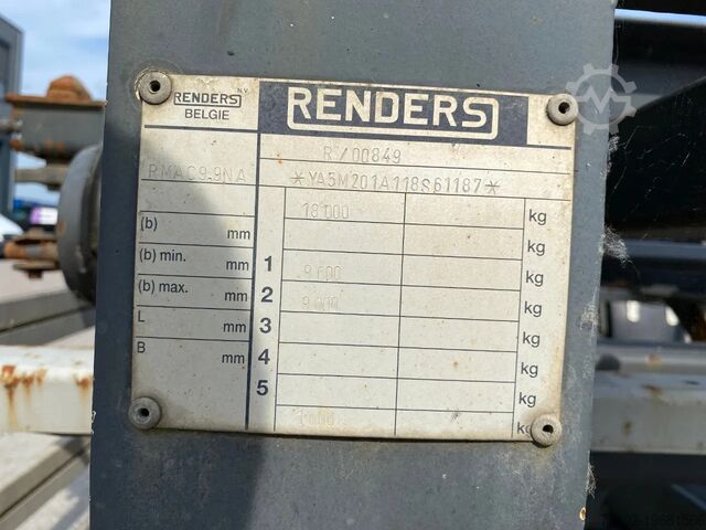 Containervervoer Renders RMAC9.9NA / Container aanhanger BDF / SAF + Disc