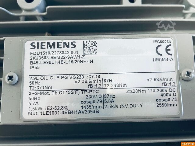 Ηλεκτρικός κινητήρας / κινητήρας με γρανάζια Siemens FDU1510/2278842001