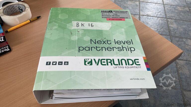 Bomlu vinç Verlinde 5.000 KG X 13,227 mm