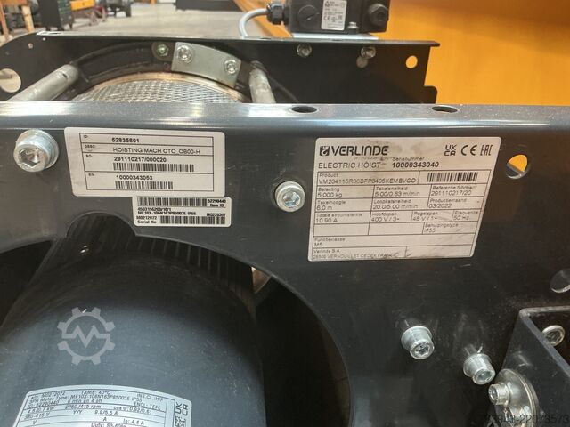 Bomlu vinç Verlinde 5.000 KG X 9,538 mm