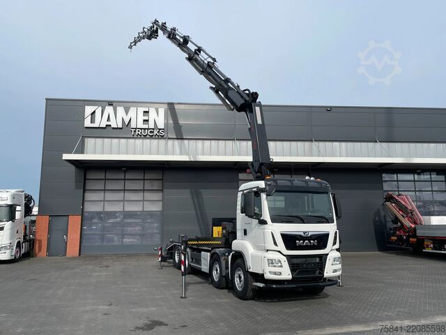 Vrachtwagen met kraan MAN TGS 35.470 TGS 35.470 8X2-6 BL Oprijwagen + HIA...