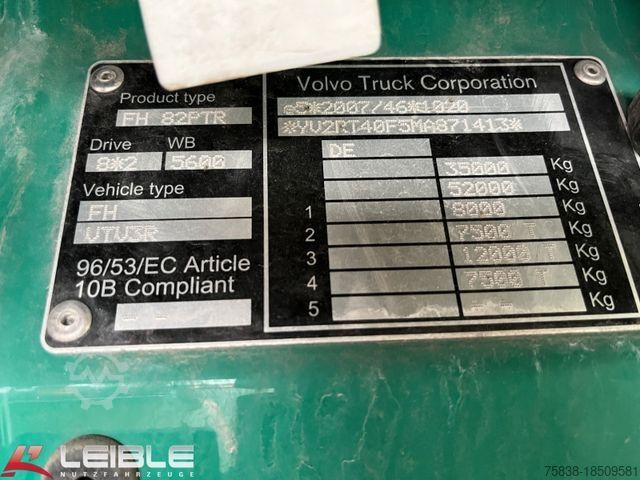 Ladbil med lad VOLVO FH 500 8x2*Lenkachse*Staplerhalter.*Komplettzug*