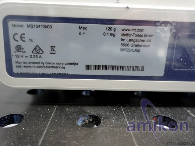 Bilancia analitica – 0,1 mg / 120 g Mettler Toledo MS104TS/00