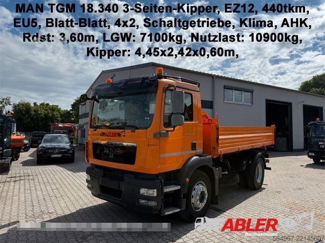 Trostrani kiperski kamion MAN TGM 18.340 3-Seiten-Kipper