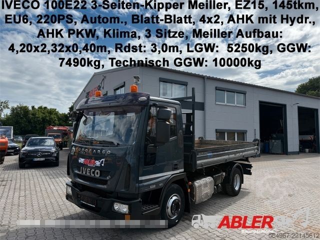 Trostrani kiper kombi IVECO 100E22 3-Seiten-Kipper Automatik