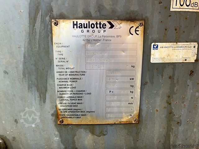 Knikarm werkplatform Haulotte Ha 20 Px (21m)