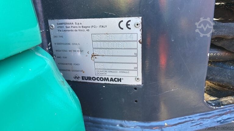 Midigraafmachine 7t - 12t Eurocomach Es 85 Zt with 3 buckets